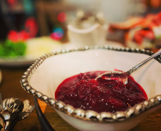 Two Medium Sized Ladies Quick Homemade Cranberry Sauce With Whole Cranberries