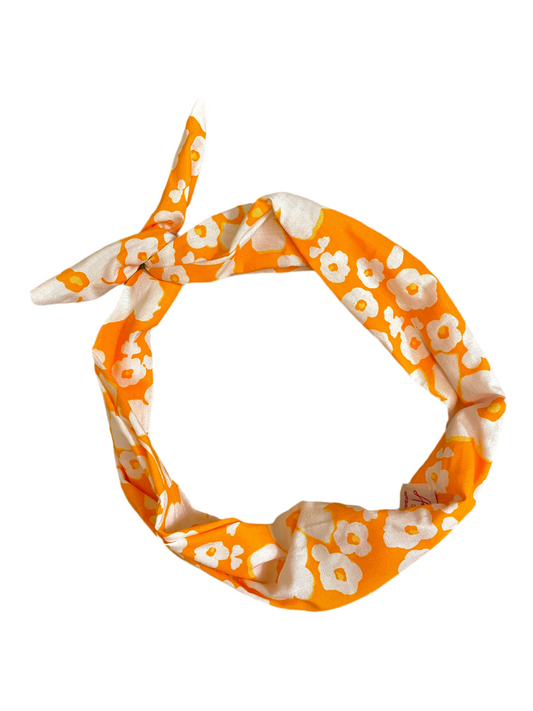 Tie Headband - Orange Poppy