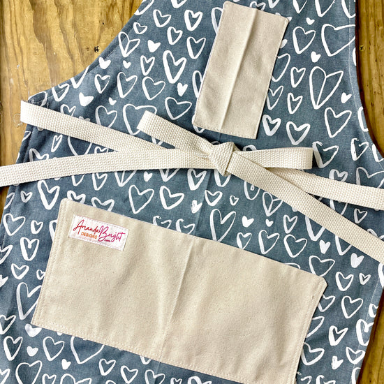 Amanda Bright Designs Paris France Love Friendship Chalkboard Hearts Design Gray and White Kitchen Baking Cooking Art Valentines