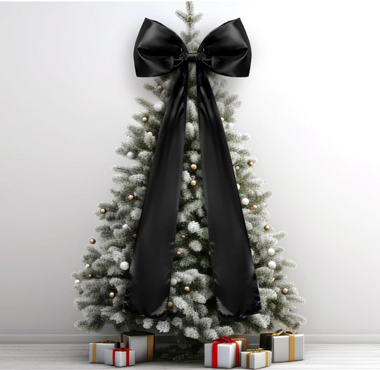 Extra Large 20x47 Satin Bow Christmas Tree Topper