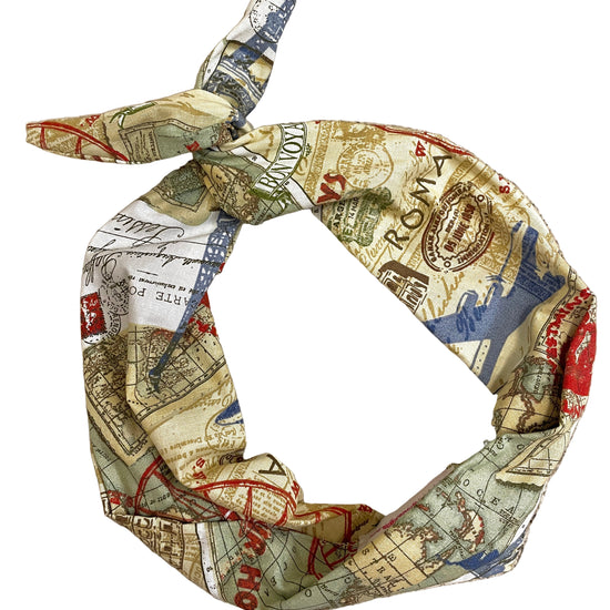 The Original Tie Headband Bon Voyage Amanda Bright Designs for passport travel