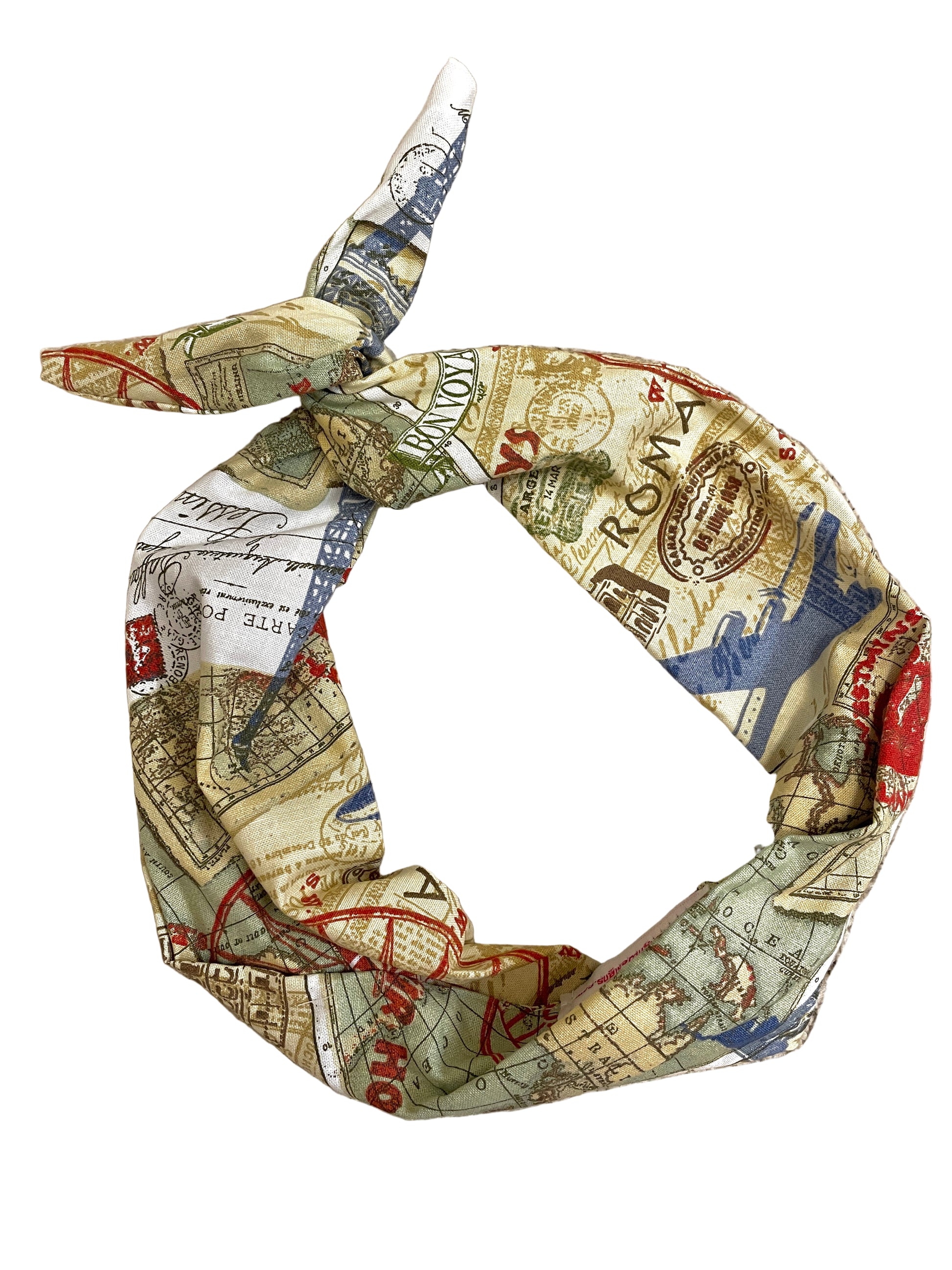 The Original Tie Headband Bon Voyage Amanda Bright Designs for passport travel