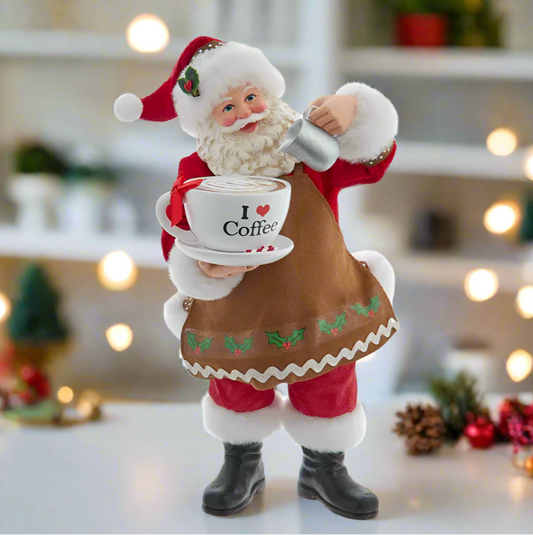 10.5" Fabriché™ Santa Barista Figurine