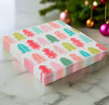 Merry & Bright Festive Trees Luncheon Napkins
