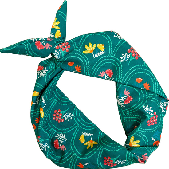 The Original Tie Headband Floral Arches Green headband