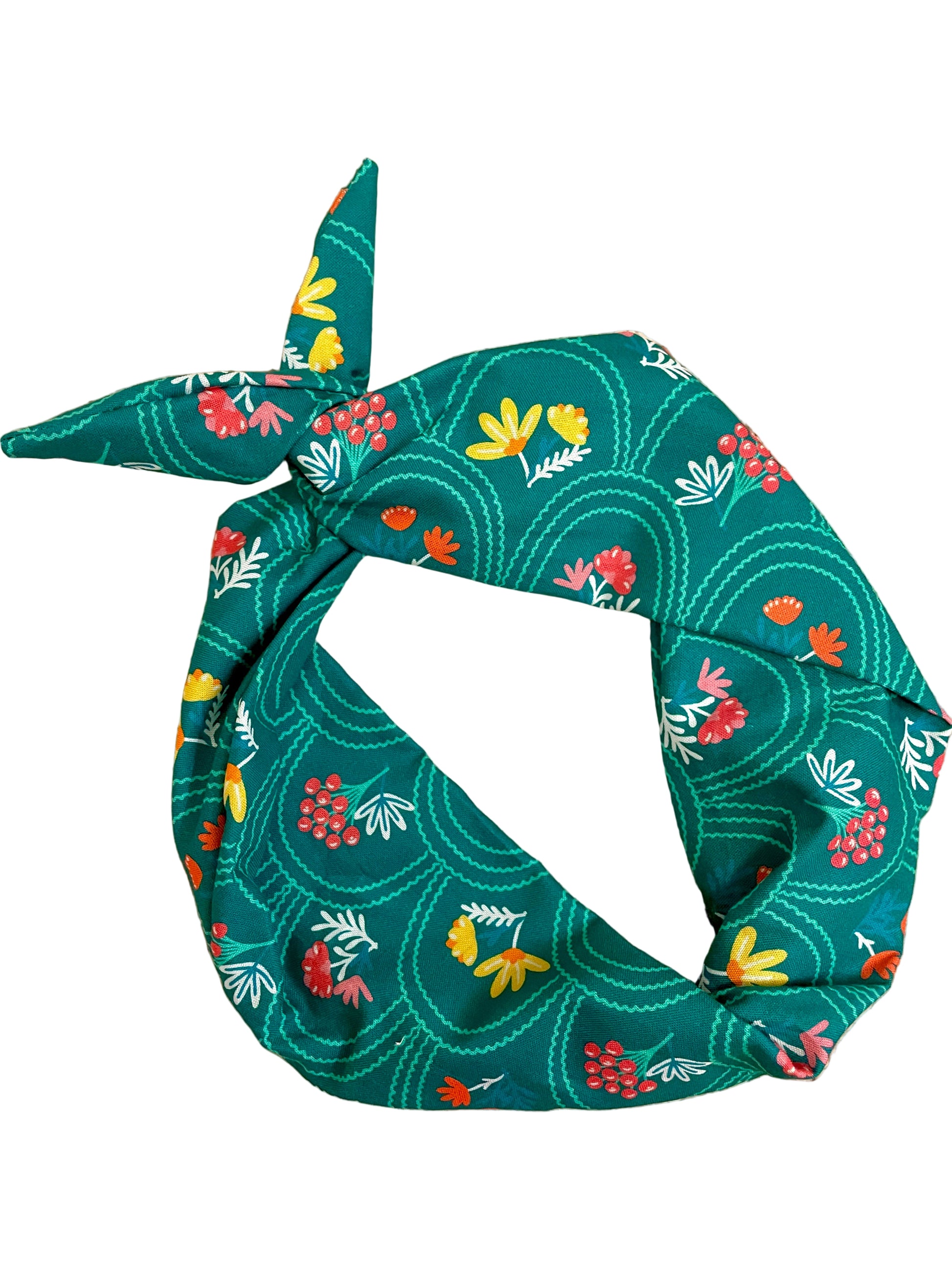 The Original Tie Headband Floral Arches Green headband