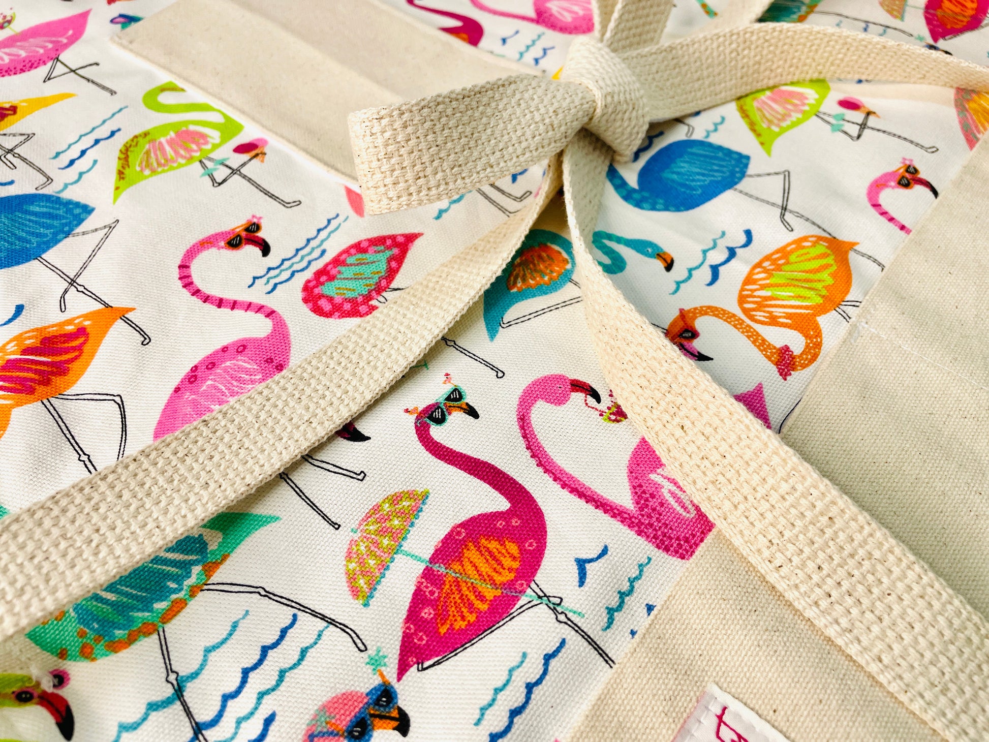 Amanda Bright Designs Florida Flamingo Apron Pool Beach Ocean Waves