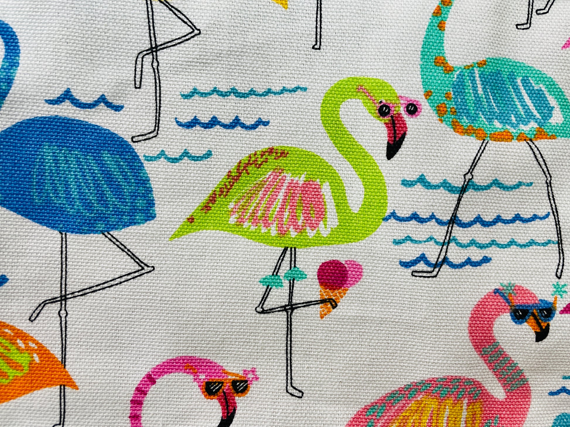 Amanda Bright Designs Florida Flamingo Apron Pool Beach Ocean Waves