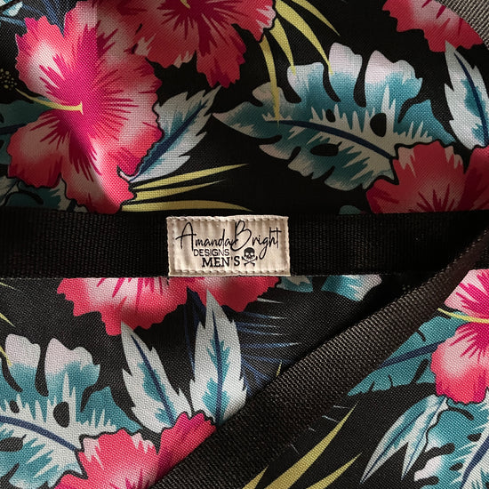 Amanda Bright Designs Mens Ottertex Canvas Floral Hawaiian Print Apron