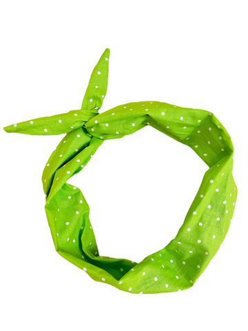 Amanda Bright Designs Lime Green Polkadot Headband