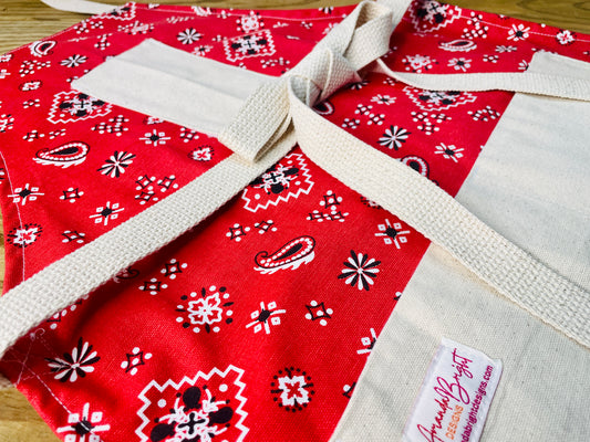 Amanda Bright Designs Montana Red Bandana Print Apron