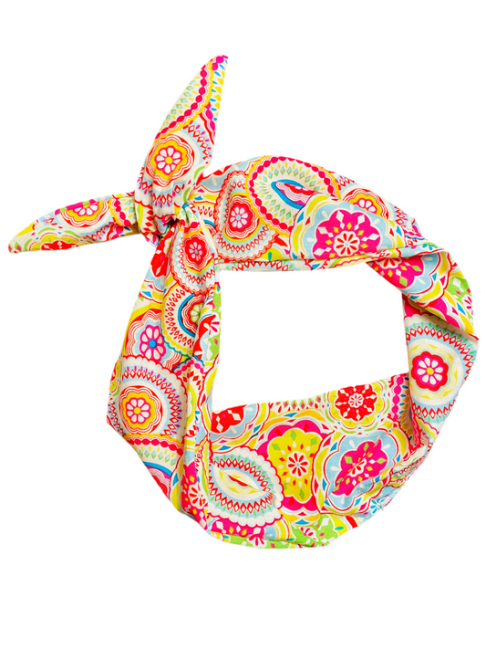 Amanda Bright Designs Pink Batik Summer Headband for women