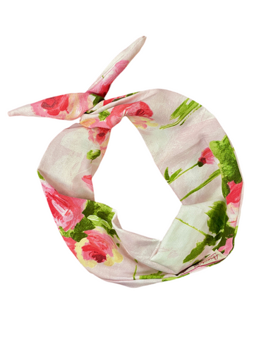 Amanda Bright Designs Pink Roses Watercolor Painting Impressionist Style Headband