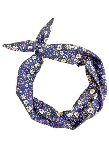 Amanda Bright Designs The Original Tie Headband purple floral for women