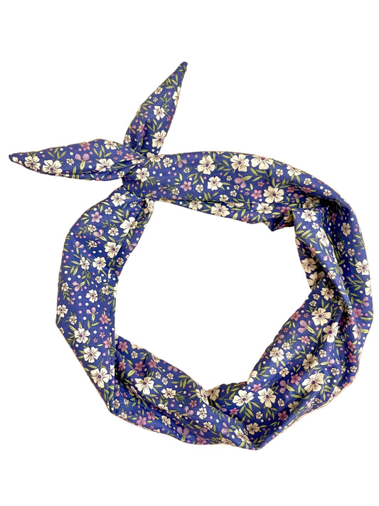 Amanda Bright Designs The Original Tie Headband purple floral for women