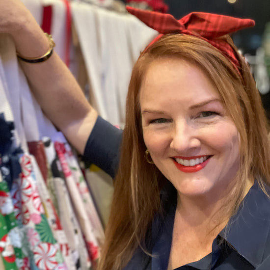 Amanda Bright Designs Red Plaid Headband