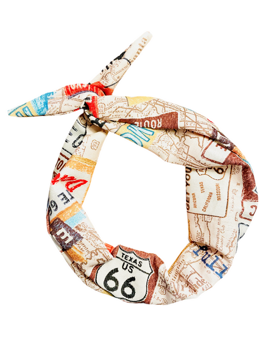 Amanda Bright Designs Route 66 Original Tie Headband