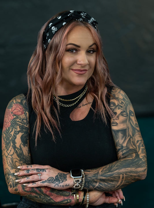 Amanda Bright Designs The Original Tie Headband Skull & Crossbones Pirates