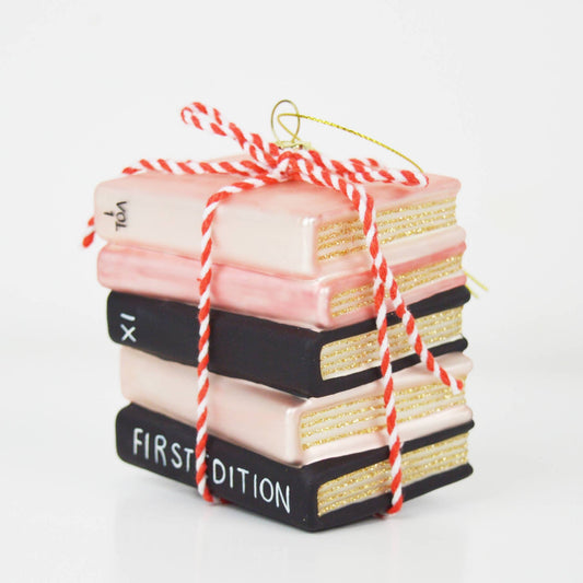 Stack of Books Boxed Ornament