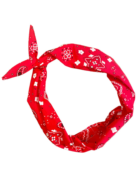 Amanda Bright Designs Red Bandana Original Tie Headband