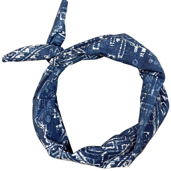 Amanda Bright Designs denim Sioux pattern moldable headband 