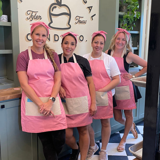 Amanda Bright Designs The Original Tie Headband Pink on The Apple Gal Tyler Texas team and staff