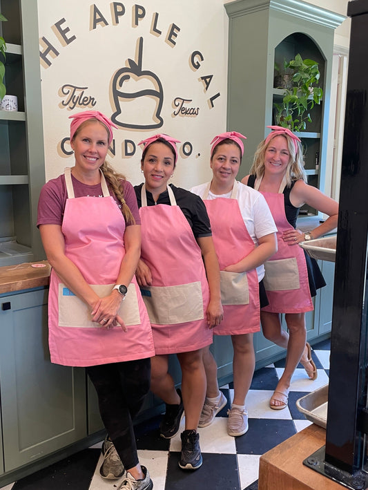 Amanda Bright Designs The Original Tie Headband Pink on The Apple Gal Tyler Texas team and staff