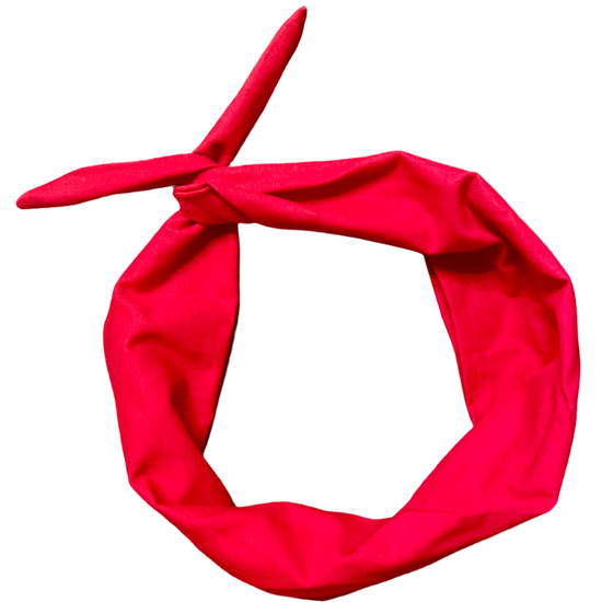 Amanda Bright Designs The Original Tie Headband Red Cotton Fabric Holiday Christmas Summer Fall Winter