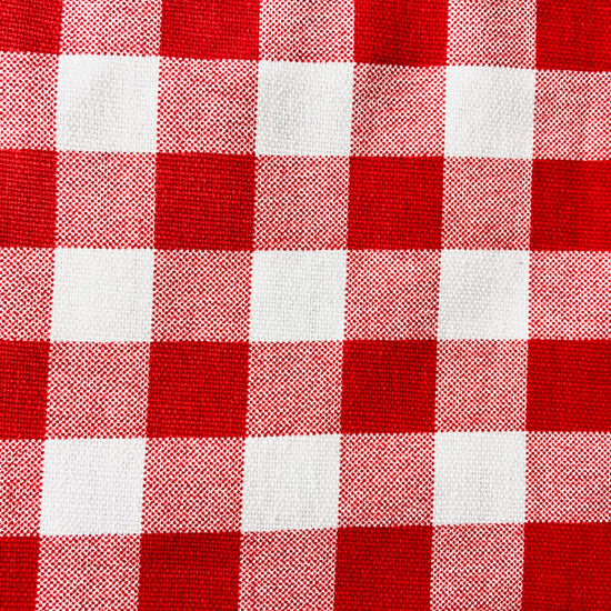 Wendy red checkered gingham apron tablecloth summer picnic Italian French bbq pattern