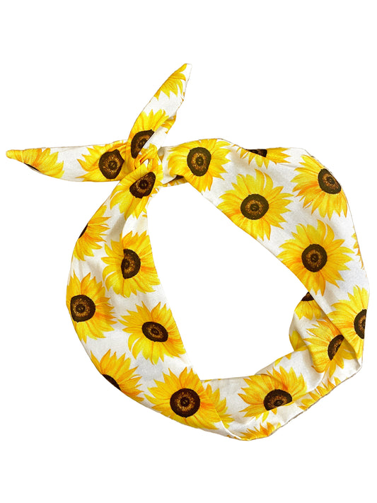 Amanda Bright Designs Original Tie Yellow Sunflowers Headband for women