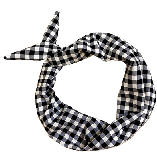 Black and white checkered headband Amanda Bright Designs headbands for women