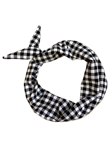 Black and white checkered headband Amanda Bright Designs headbands for women