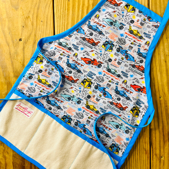 Amana Bright Designs Formula 1 Racing Children's Apron
