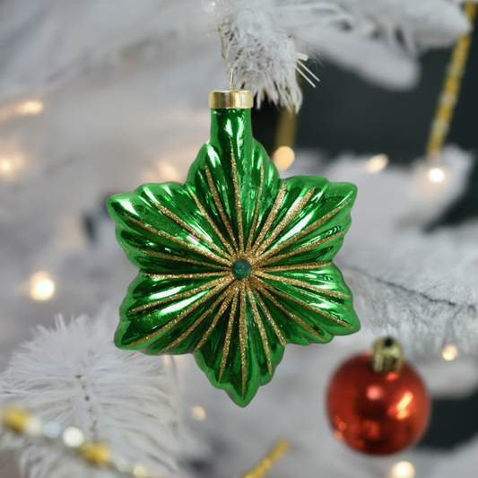 Emerald Star Glass Ornament