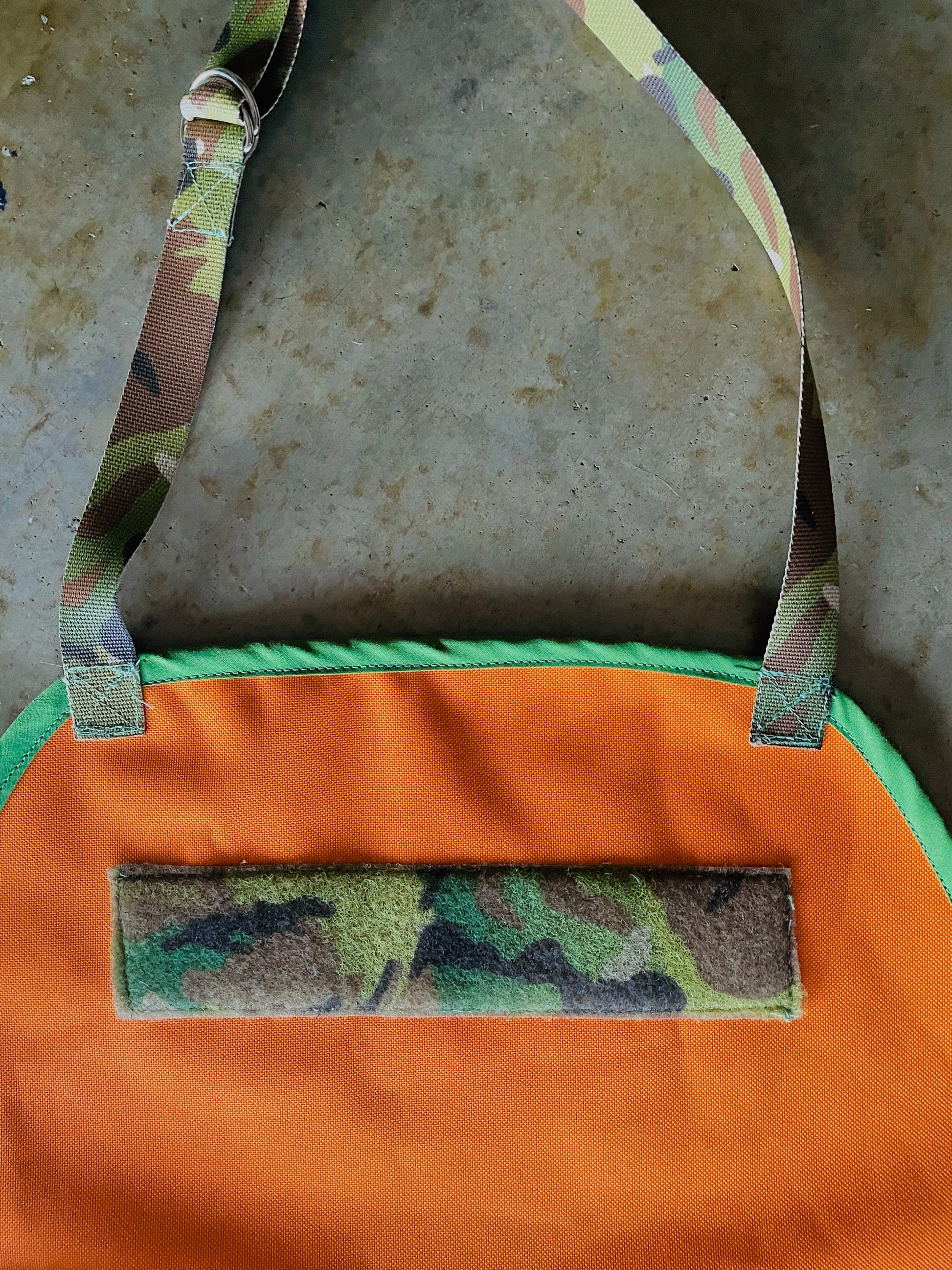 Amanda Bright designs mens Multicam orange ottertex canvas apron mcfly back to the future theme 