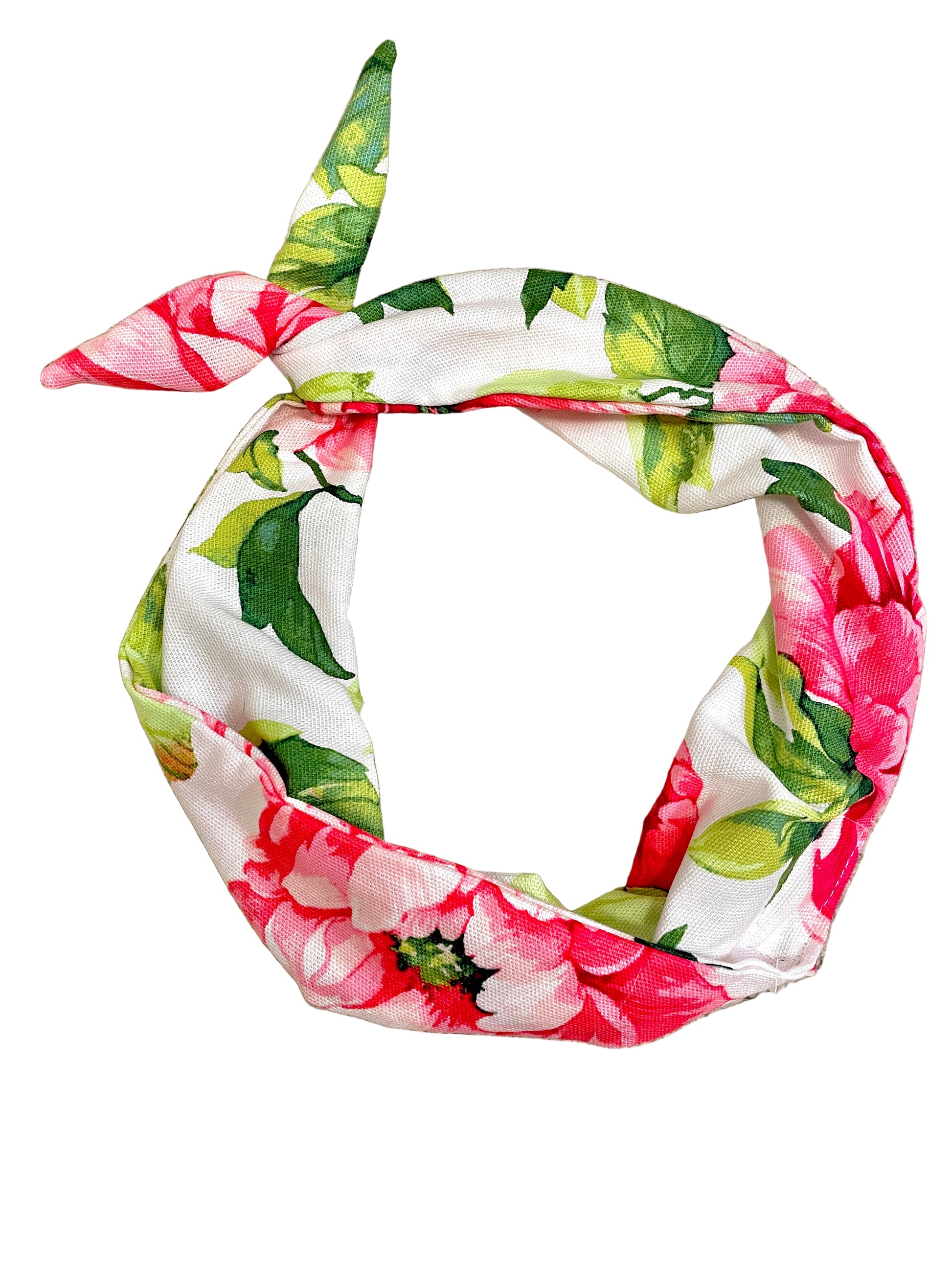 Floral headband with pink and green peony flowers Amanda Bright Designs