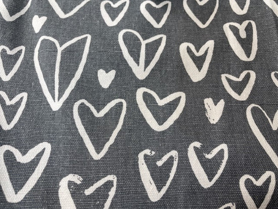Amanda Bright Designs Amie Apron Paris France Love Hearts Friendship Chalkboard Design Gray and White Kitchen Baking Cooking Art Passion Pattern