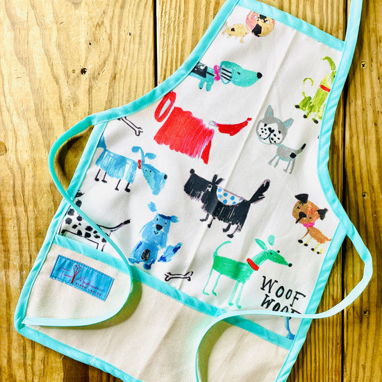 Amanda Bright Designs sherbert dogs aprons childrens