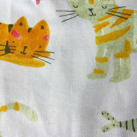 Two Medium Sized Ladies cat and mouse periwinkle apron pattern Hannah