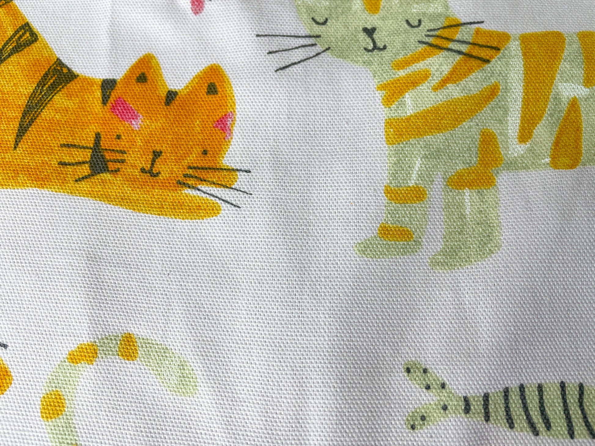 Two Medium Sized Ladies cat and mouse periwinkle apron pattern Hannah