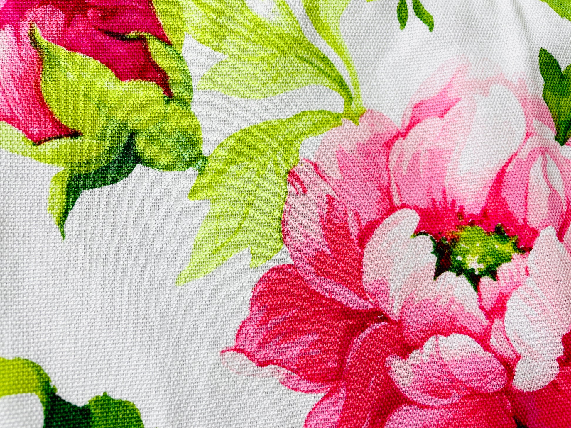 Two Medium Sized Ladies Priscilla Apron pink oversized peonies garden apron baking cooking retro designer garden flowers fabric sample