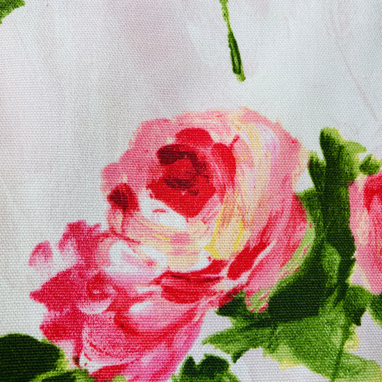 Two Medium Sized Ladies Vivien Leigh Winston Churchill Pink Roses Watercolor Oil Painting Brushstroke Apron Fabric Pattern